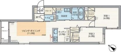 エフュート福住の間取り画像