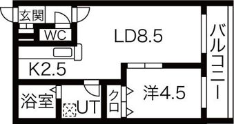 ラパス平岸の間取り画像