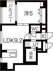 円山シャトー桂和大通館の間取り画像
