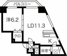 円山シャトー桂和坂下の間取り画像