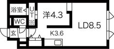 チケン北大前の間取り画像