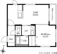 アスールN16の間取り画像