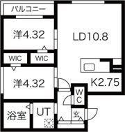 ル・ヌアージュ宮の沢の間取り画像