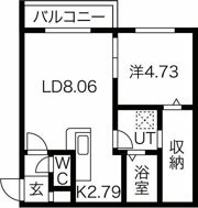 インフィニト平岸一条の間取り画像