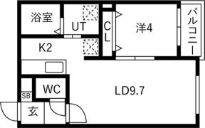 アリュール南6条の間取り画像