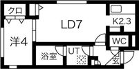 Angelic garden新札幌（エンジェリックガーデン）の間取り画像