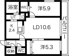 GLASS山鼻EASTの間取り画像