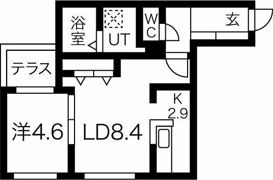 ブランシャールALAIN琴似の間取り画像