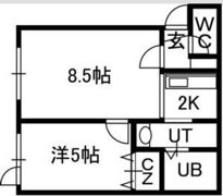 プラッツ南16条の間取り画像
