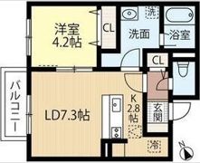 ブリーゼ中の島の間取り画像