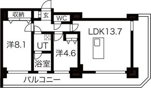 グランドタワー札幌の間取り画像