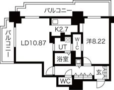 パシフィックタワー札幌の間取り画像