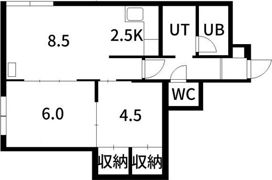 ベルヴィコートS4の間取り画像