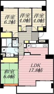 山鼻サンタウン三号館の間取り画像