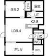 Livease Yamanote（リヴィースヤマノテ）の間取り画像