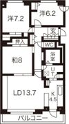 山鼻パークハウスの間取り画像