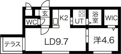 レジーナ南4条の間取り画像