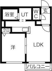 ハルクスマンションの間取り画像