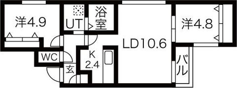FINO中島公園Iの間取り画像