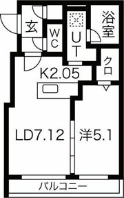 ヴァンテール月寒東の間取り画像
