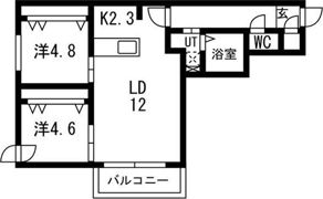 PRIME COURT平岸（プライムコート平岸）の間取り画像