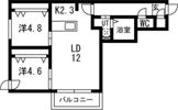PRIME COURT平岸（プライムコート平岸）の間取り画像
