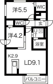 ブランシャールLilyの間取り画像