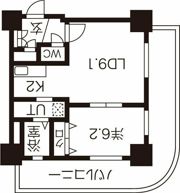 ティアラタワー中島倶楽部の間取り画像