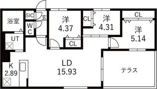 仮）美園11-4MSの間取り画像