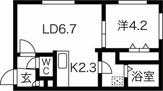 Sileni東札幌（シレーニ東札幌）の間取り画像