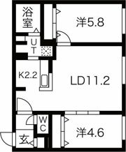 ブランシャールEK琴似の間取り画像