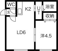 クレセア学園前の間取り画像