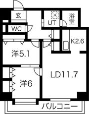 ニューノース弐番館の間取り画像