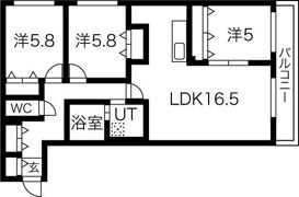 CreaResidence東札幌の間取り画像