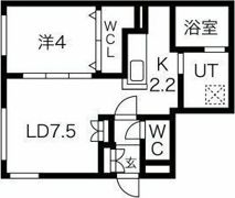 アルファスクエア琴似1条の間取り画像