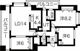 【分譲賃貸】リビオ大通の間取り画像