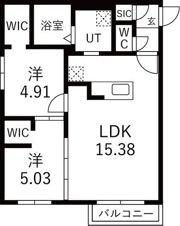 CIEL琴似II（シエルコトニツー） 仮）GA-二十四軒3の間取り画像