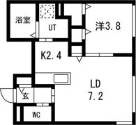 インフィニティ東札幌の間取り画像