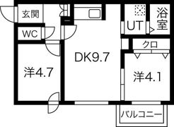 ラフィナート北円山の間取り画像