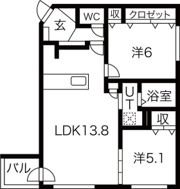 ASSE円山桜並木の間取り画像
