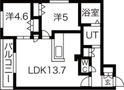 Rejoice東札幌（旧Alivis東札幌）の間取り画像