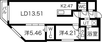 シエル中島公園の間取り画像
