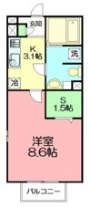アミカ湘南Aの間取り画像
