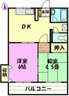 一剣花水コーポの間取り画像