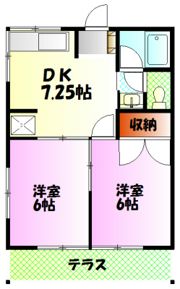 コーポユーシンの間取り画像