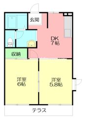 コーポ和貴Bの間取り画像