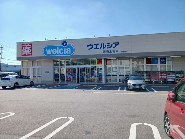 近くのウエルシア岡崎上地店まで950m(徒歩12分)