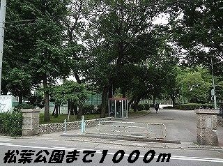 近くの松葉公園まで1,000m（徒歩13分）