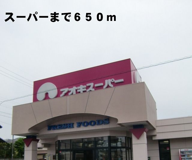 近くのアオキスーパーまで650m（徒歩9分）