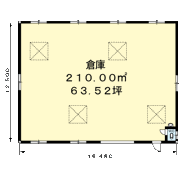 島3丁目倉庫（B）の間取り画像